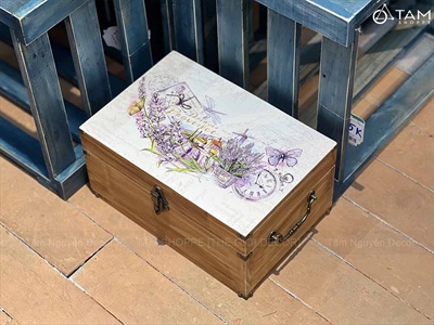 Rương gỗ phong cách cổ điển [06 Kiểu] KT30x20x15cm RUONG-GO-03